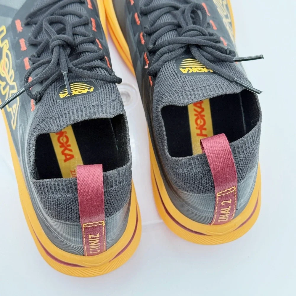 Hoka Zinal 2, Black and Yellow Orange Athletic Shoes